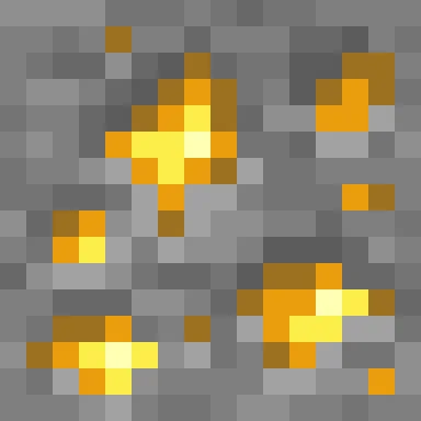 Minecraft Gold Ore PNG, flat texture