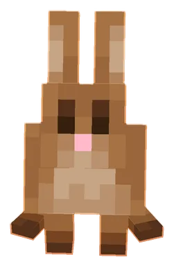 Minecraft Rabbit PNG, front