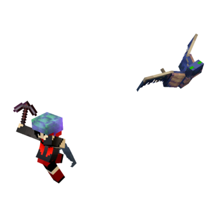 Jump and mine minecraft pose by crazyowl