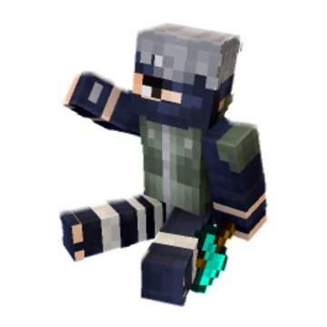 Sitting Kakashi With Axe - Minecraft pose by anant07gg | Perfect for thumbnails and renders