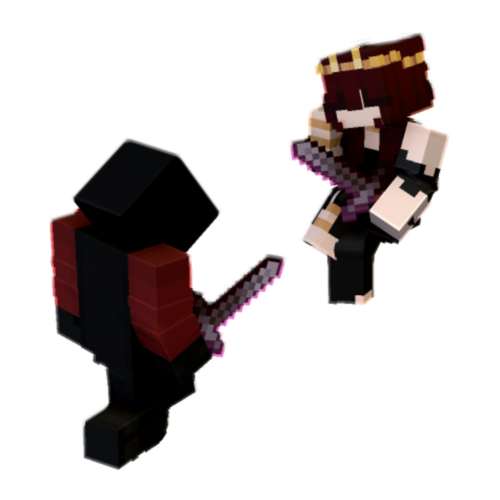 bow to the queen even before the battle - Minecraft pose by meanwing_ | Perfect for thumbnails and renders