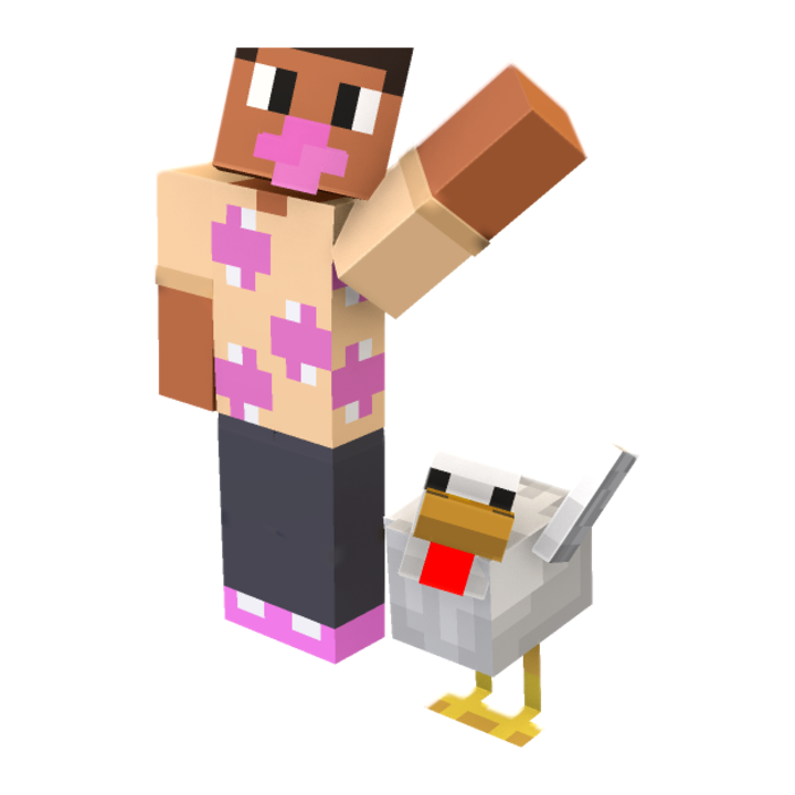 Waving Greeting With Pet minecraft pose by baby