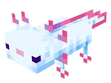 Cyan Axolotl PNG