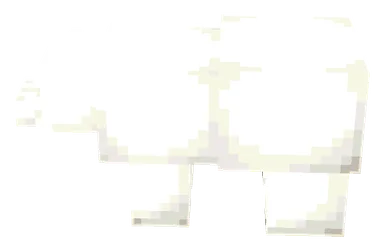 Minecraft Polar Bear PNG, side