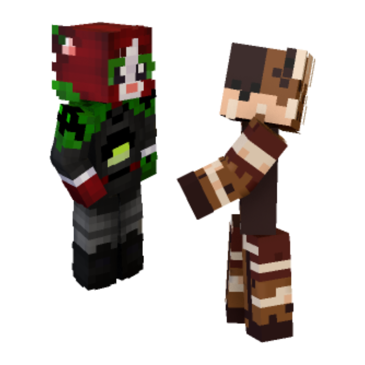 Curroptduo - Minecraft pose by hyperlasergunz | Perfect for thumbnails and renders