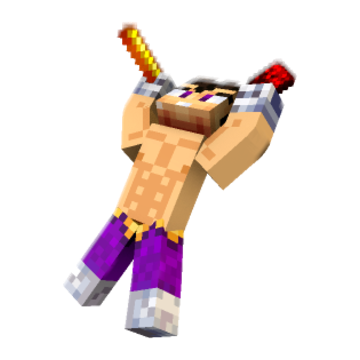 Vegetta777 thunder sword minecraft pose by odin