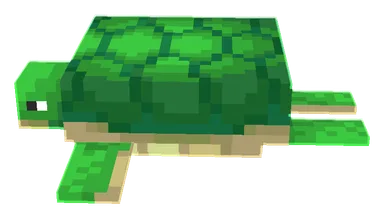 Minecraft Turtle PNG, side