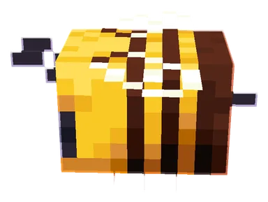 Minecraft Bee PNG, side