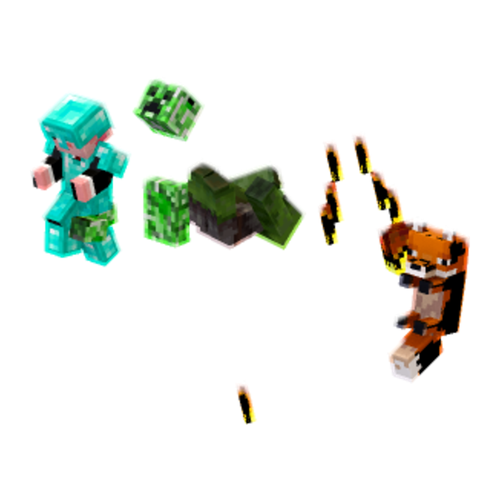 Creeper >:c minecraft pose by ian13
