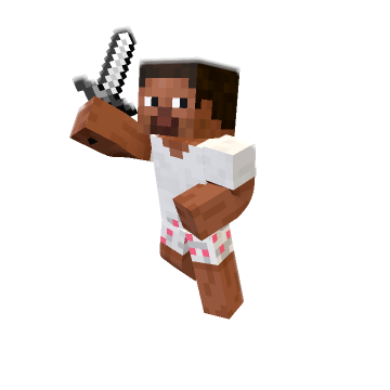 Atacking - Minecraft pose by odrabro | Perfect for thumbnails and renders