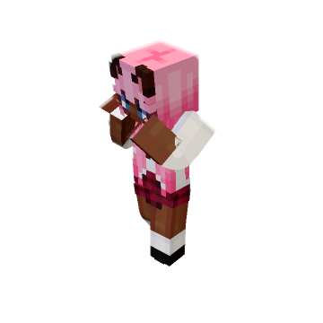 Shy Face Cover - Minecraft pose by fcxo3t | Perfect for thumbnails and renders