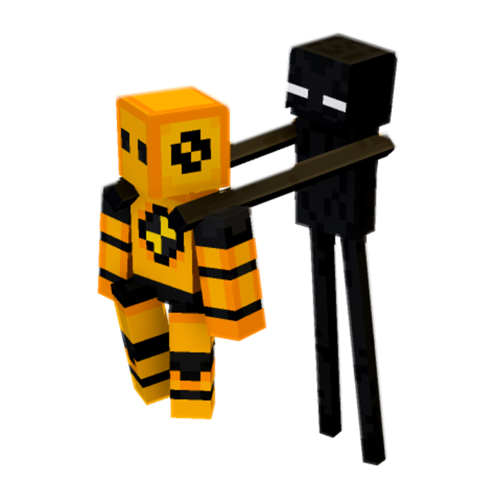 enderman taking player and mistaking for block minecraft pose by Alicia West