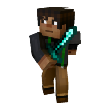 Defensive Sword Stance - Minecraft pose by m4tt | Perfect for thumbnails and renders