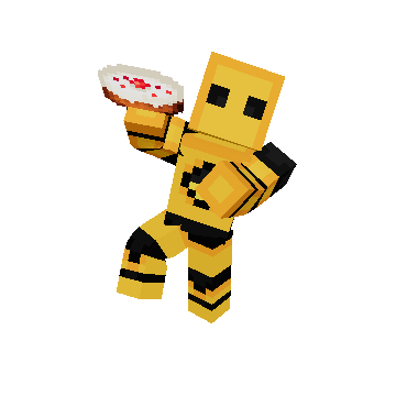 Holding a Cake - Minecraft pose by filleyepines | Perfect for thumbnails and renders
