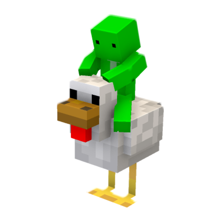 Riding A Chicken - Minecraft pose by cjsalty | Perfect for thumbnails and renders