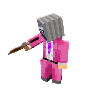 Aiming Handgun Side - Minecraft pose by Izzie. Gmail | Perfect for thumbnails and renders