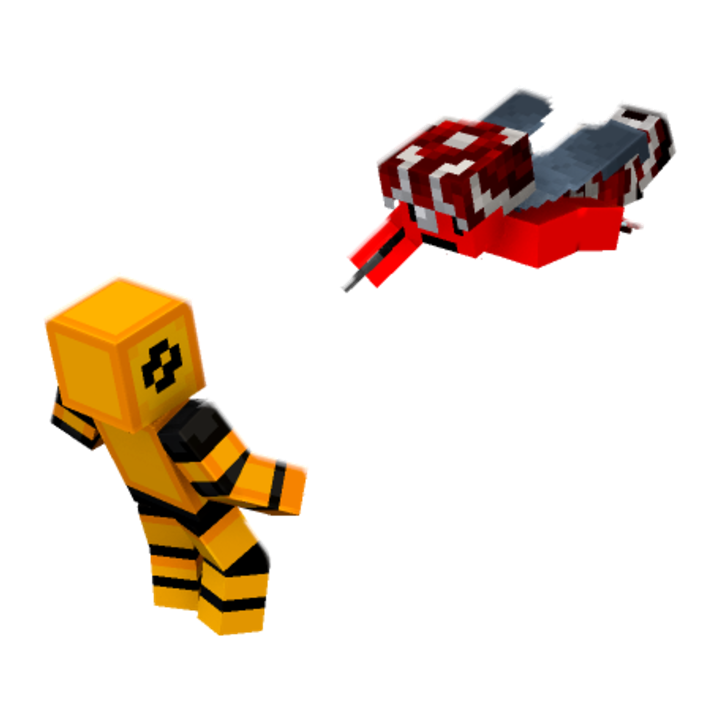 elytra sword attack - Minecraft pose by redwarrior_01 | Perfect for thumbnails and renders