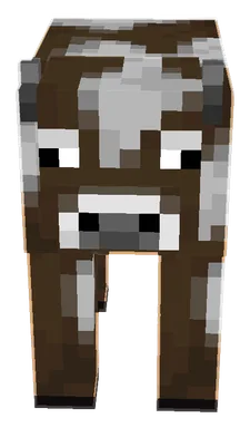 Minecraft Cow PNG, front