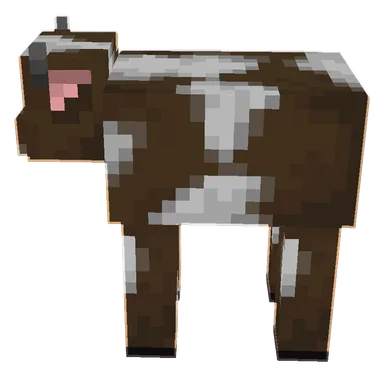 Minecraft Cow PNG, side