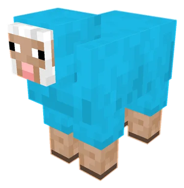Light Blue Sheep PNG