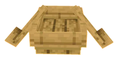 Minecraft Oak Boat PNG, front