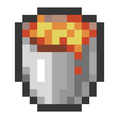 Minecraft Lava Bucket PNG