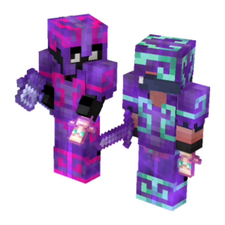 Duel Ready Warriors - Minecraft pose by aura502infernal | Perfect for thumbnails and renders