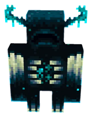 Minecraft Warden PNG, front