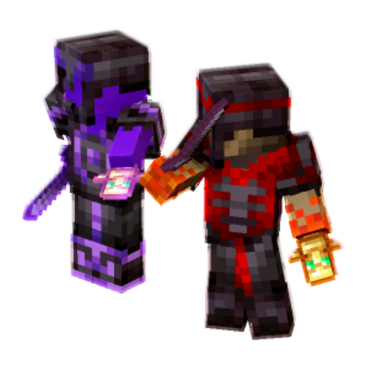 Duo Totem Standoff - Minecraft pose by ashtonwhodat5 | Perfect for thumbnails and renders