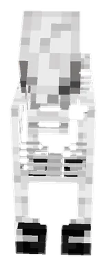 Minecraft Skeleton Horse PNG, front