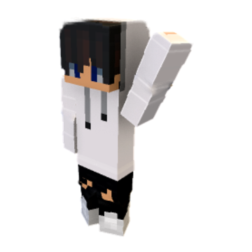 Friendly Waving Hand - Minecraft pose by guessw | Perfect for thumbnails and renders