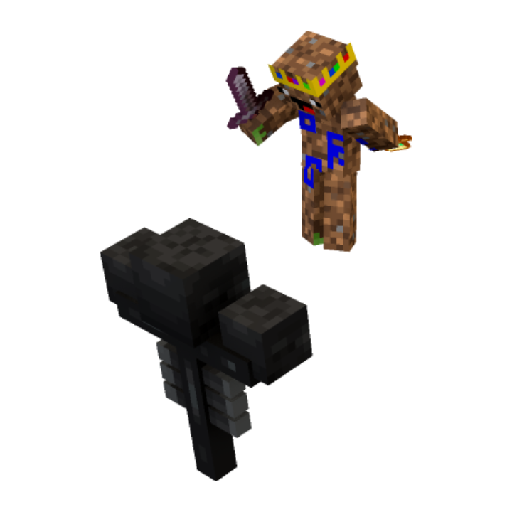 Wither fight - Minecraft pose by blondestbro | Perfect for thumbnails and renders