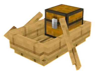 Minecraft Oak Chest Boat PNG