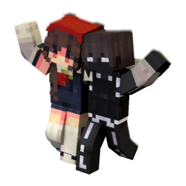 AerithLoren & Jarmpie - Minecraft pose by jarmp | Perfect for thumbnails and renders