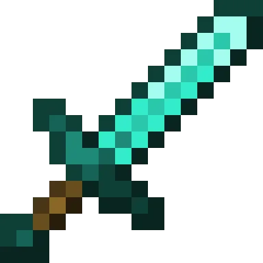 Minecraft Diamond Sword PNG