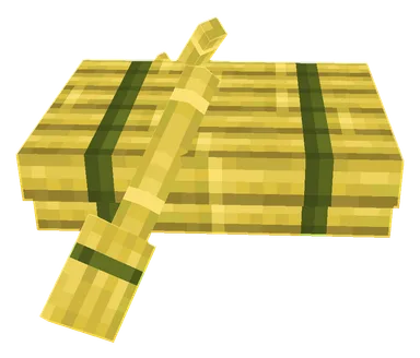 Minecraft Bamboo Raft PNG, side
