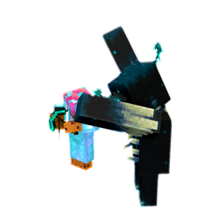 Cookie Gets Slain By Warden - Minecraft pose by strawyposes | Perfect for thumbnails and renders