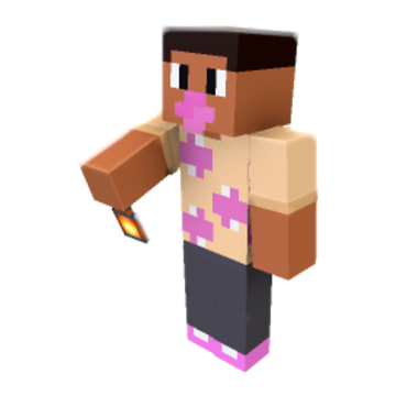 Inspecting Small Object - Minecraft pose by baby | Perfect for thumbnails and renders