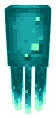 Minecraft Glow Squid PNG, side