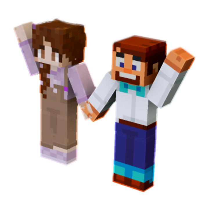 Holding hands and waving minecraft pose by art3mis015