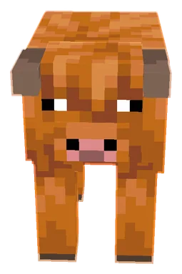 Minecraft Cold Cow PNG, front