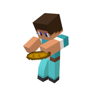 Eating Food - Minecraft pose by hexagon_blox | Perfect for thumbnails and renders