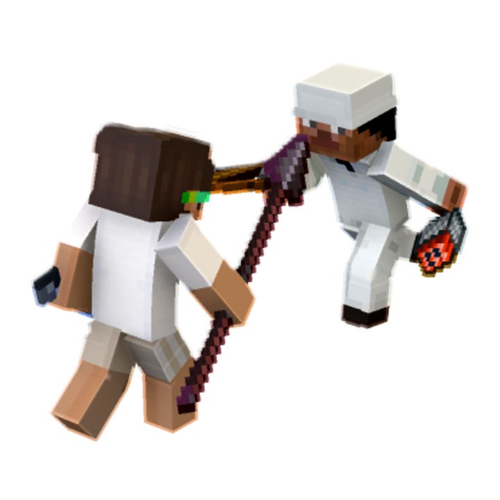 TnT Cart vs Spear Mace minecraft pose by Haven McKinney
