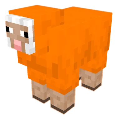 Orange Sheep PNG