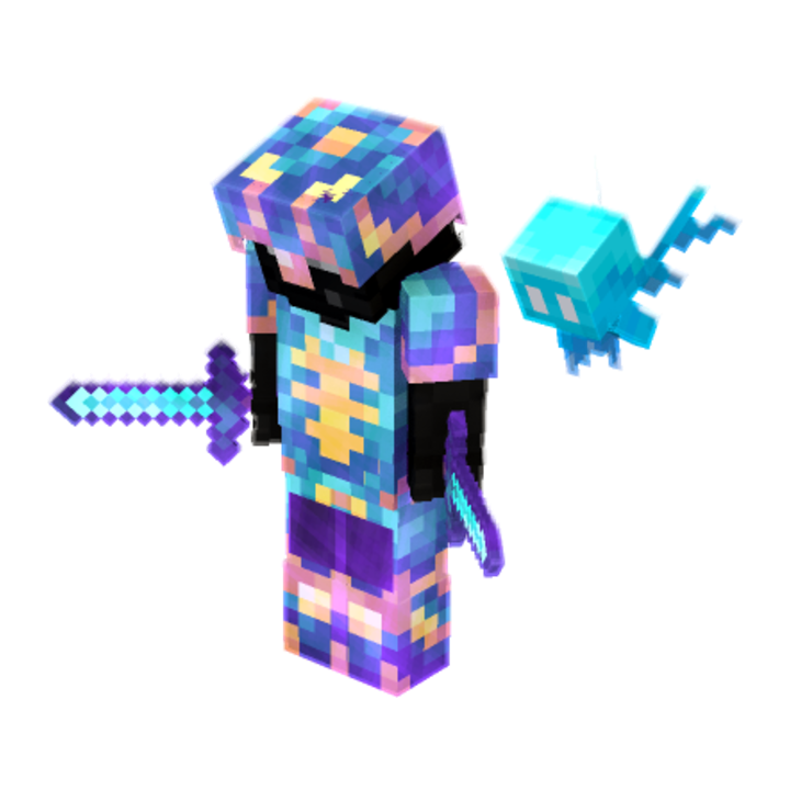 Cerulean prince - Minecraft pose by lm55 | Perfect for thumbnails and renders