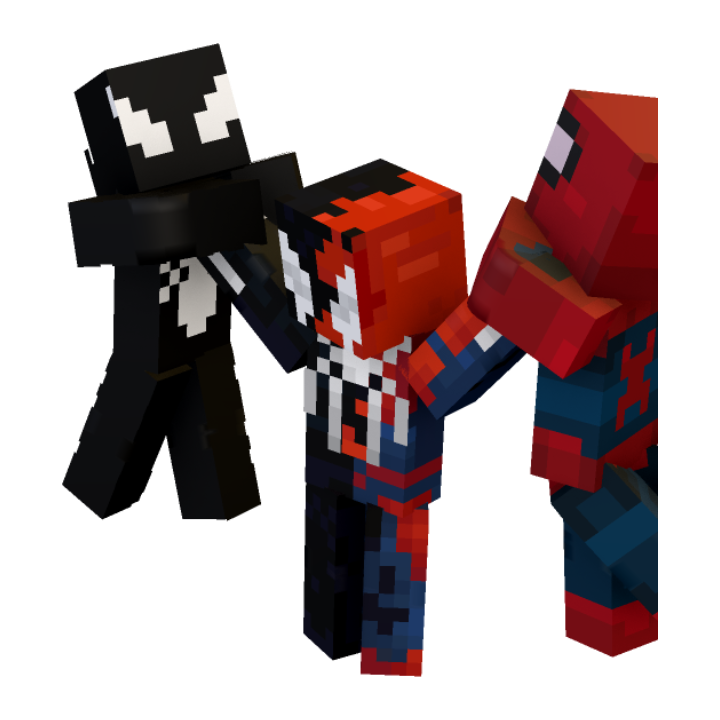 Spider and venom minecraft pose by futureahmed9
