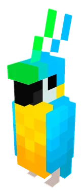 Cyan Parrot PNG