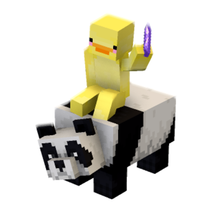 Panda Ride minecraft pose by seasonsofsmp