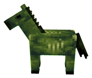 Minecraft Zombie Horse PNG, side