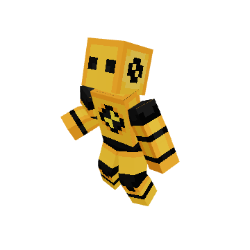 warning - Minecraft pose by farfansiito | Perfect for thumbnails and renders